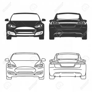 300x300 Vector Car Back View Police Visible Catchsplace