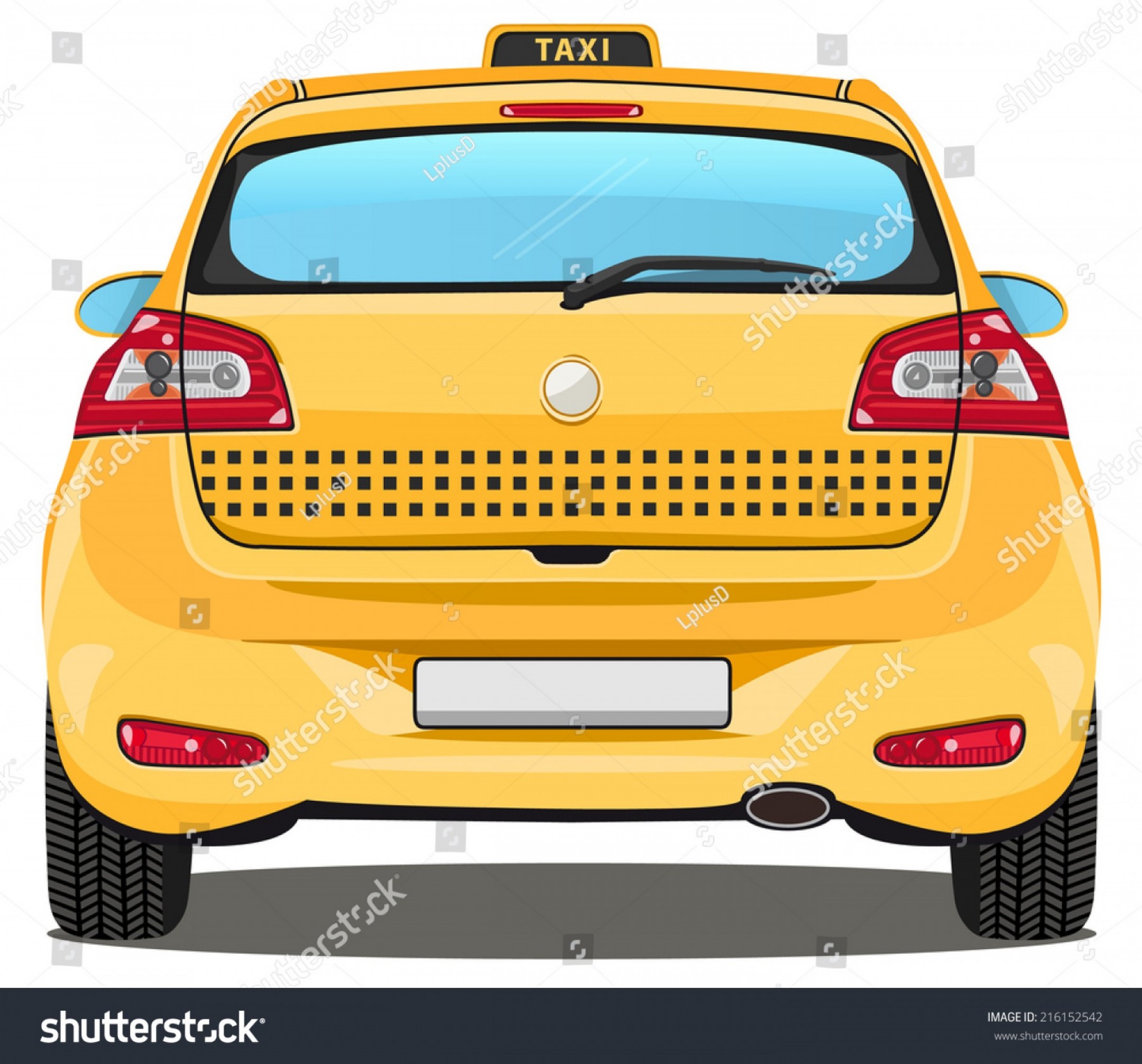 2160x2012 Vector Car Back View Taxi Cab Cqrecords