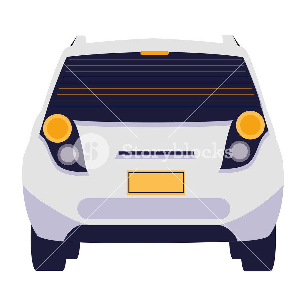 1000x1000 Car Vehicle Sedan Back Vector Illustration Design Royalty Free