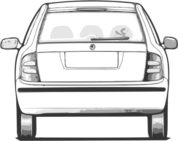 600x477 Fabia Car Back View Clip Art Free Vector In Open Office Drawing