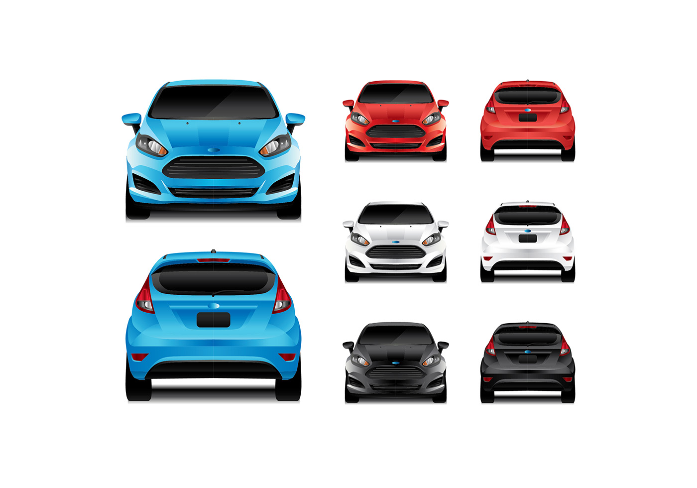1400x980 Car Front Free Vector Art