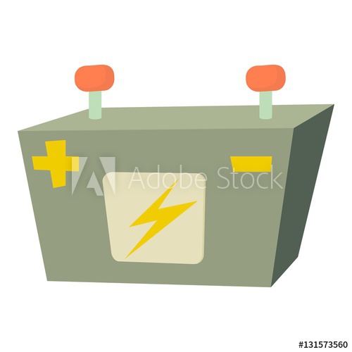 500x500 Car Battery Icon Cartoon Illustration Of Car Battery Vector Icon