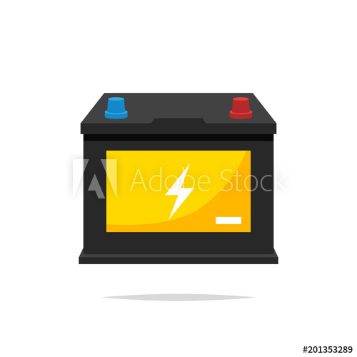 500x500 Car Battery Vector