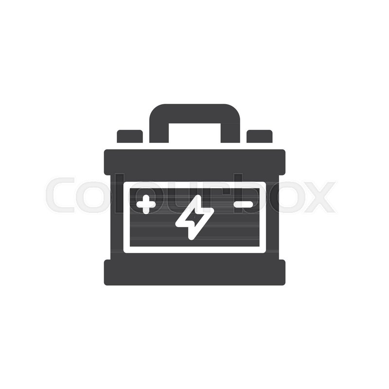 800x800 Car Battery Vector Icon Filled Flat Stock Vector Colourbox