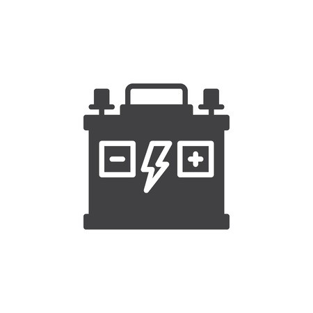450x450 Car Battery Vector Icon Filled Flat Sign For Mobile Concept