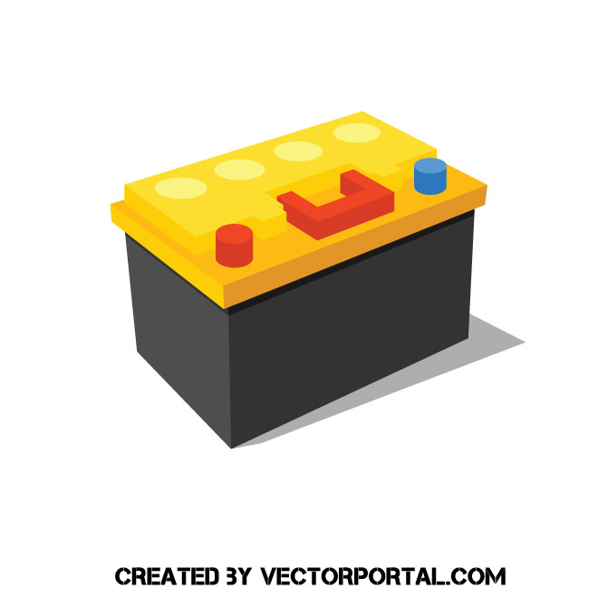 660x660 Car Battery Vector Image