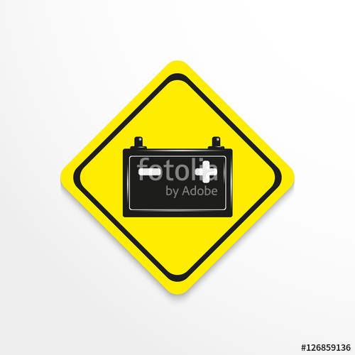 500x500 Car Battery Vector Icon Stock Image And Royalty Free Vector