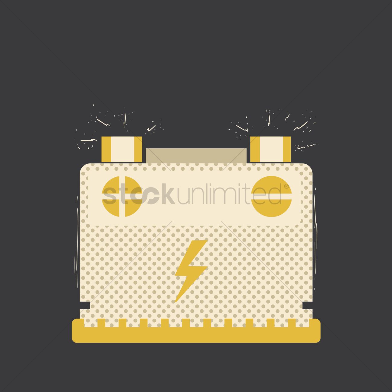 1300x1300 Free Car Battery Vector Image