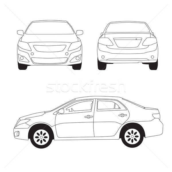 City Car Blueprint Vector Illustration Lkeskinen 600x600 City Car Blueprint Vector Illustration Lkeskinen