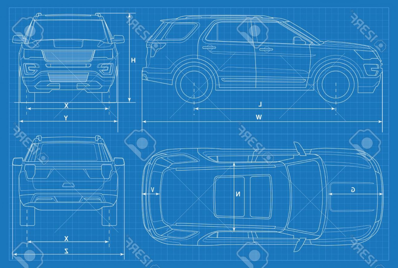 Photostock Vector Off Road Car Schematic Or Suv Car Blueprint 1560x1051 Photostock Vector Off Road Car Schematic Or Suv Car Blueprint