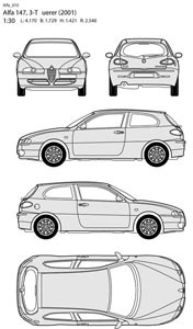 Alfa Romeo Car All Side Blueprint Vector Vector Car Free Vector 176x300 Alfa Romeo Car All Side Blueprint Vector Vector Car Free Vector