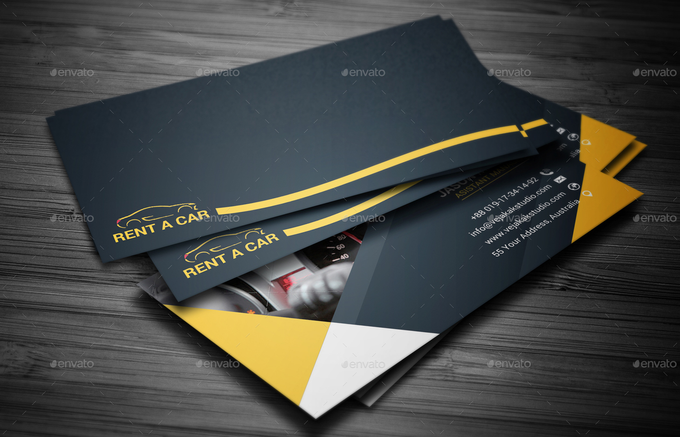 1400x900 Rent A Car Business Card