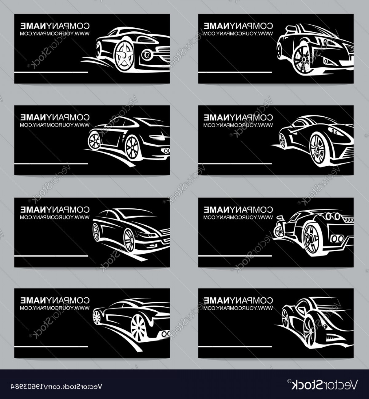 1200x1296 Set Of Car Business Cards Vector Catchsplace