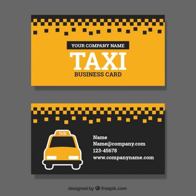 626x626 Taxi Service, Business Card Free Vector Business Card Taxi