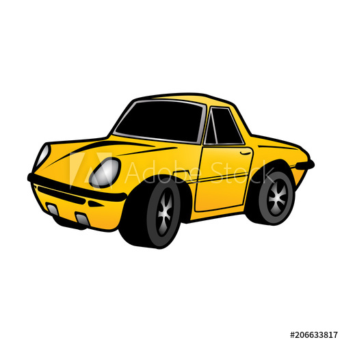 Car Cartoon Vector On White Background 500x500 Car Cartoon Vector On White Background