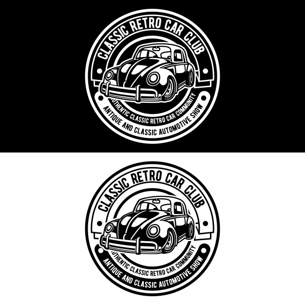 626x626 Classic Car Club Logo Vector Premium Download