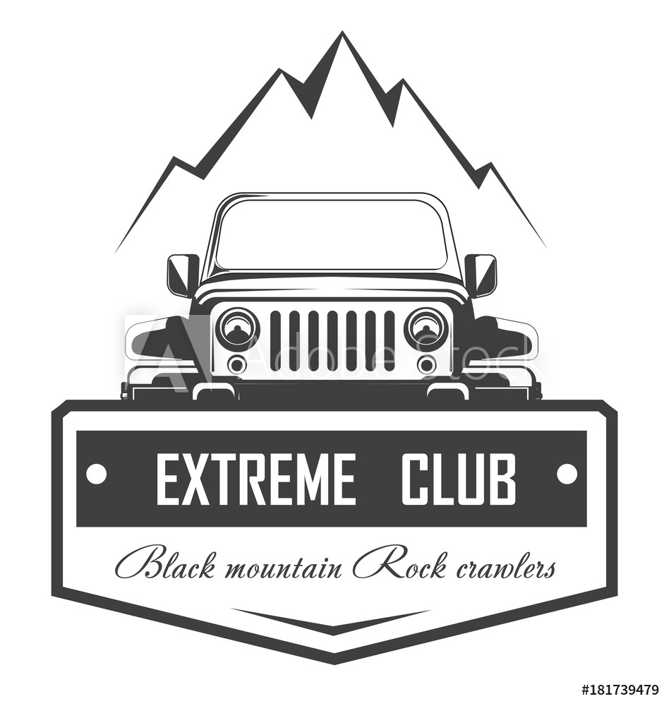 948x1000 Fotografie, Obraz Off Road Extreme Car Club Logo Template