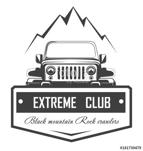 474x500 Off Road Extreme Car Club Logo Template Vector Symbol Stock
