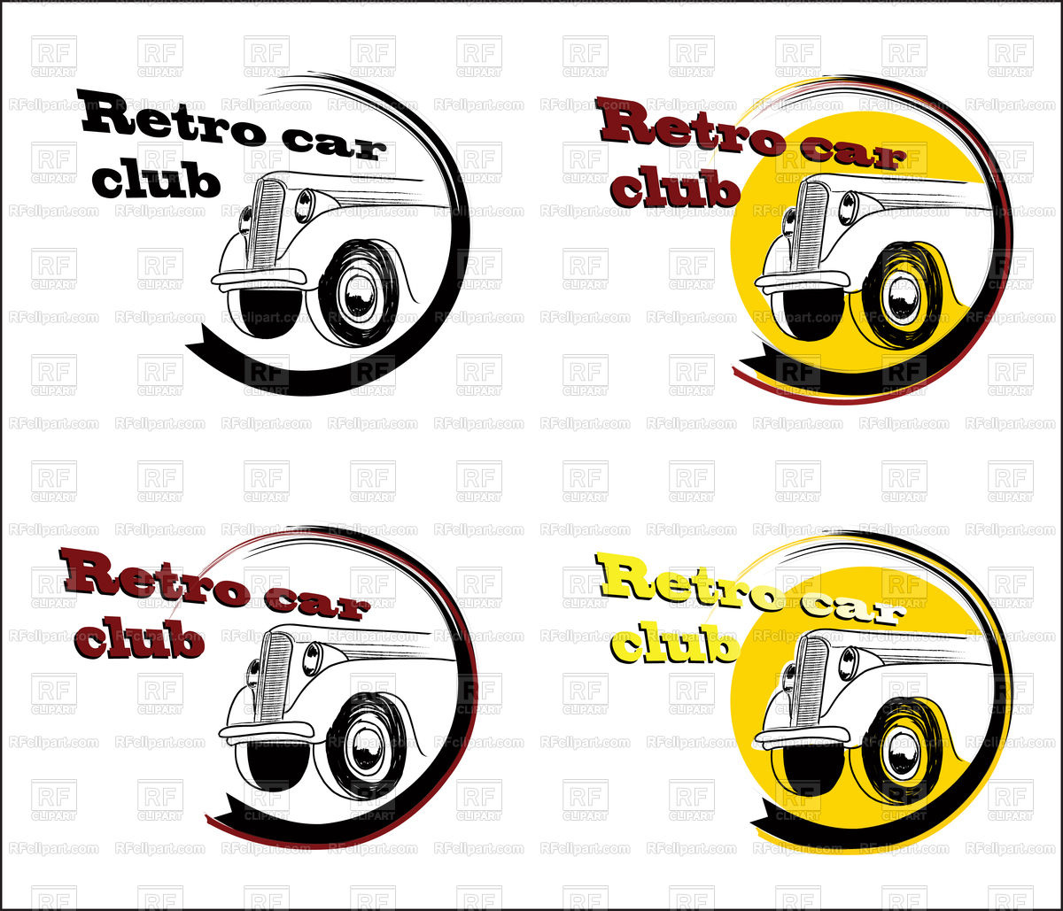 1200x1029 Retro Car Club Emblem