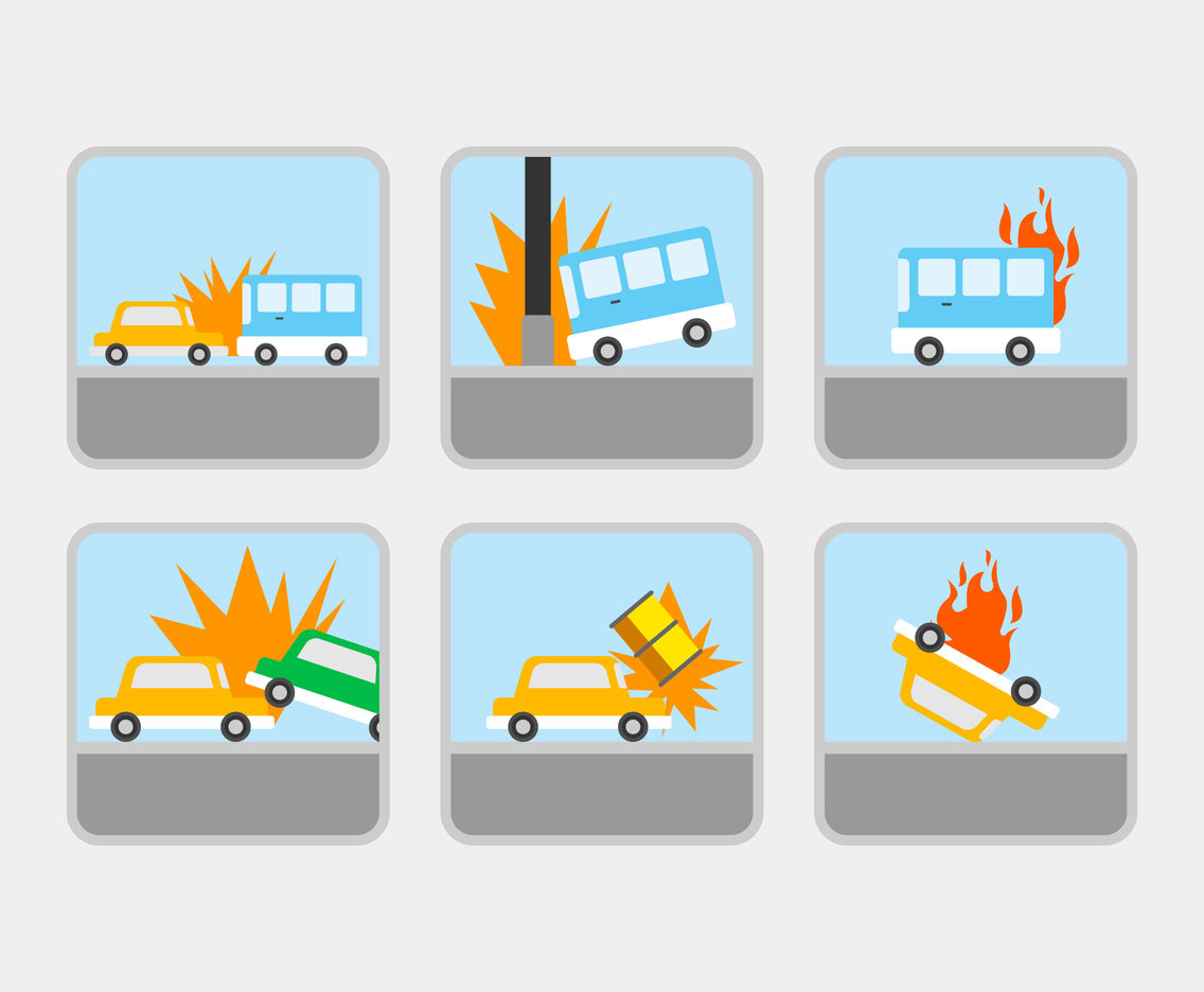 1136x936 Car Crash Vector Vector Art Graphics