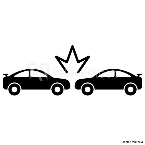 500x500 Car Crash Vector Illustration