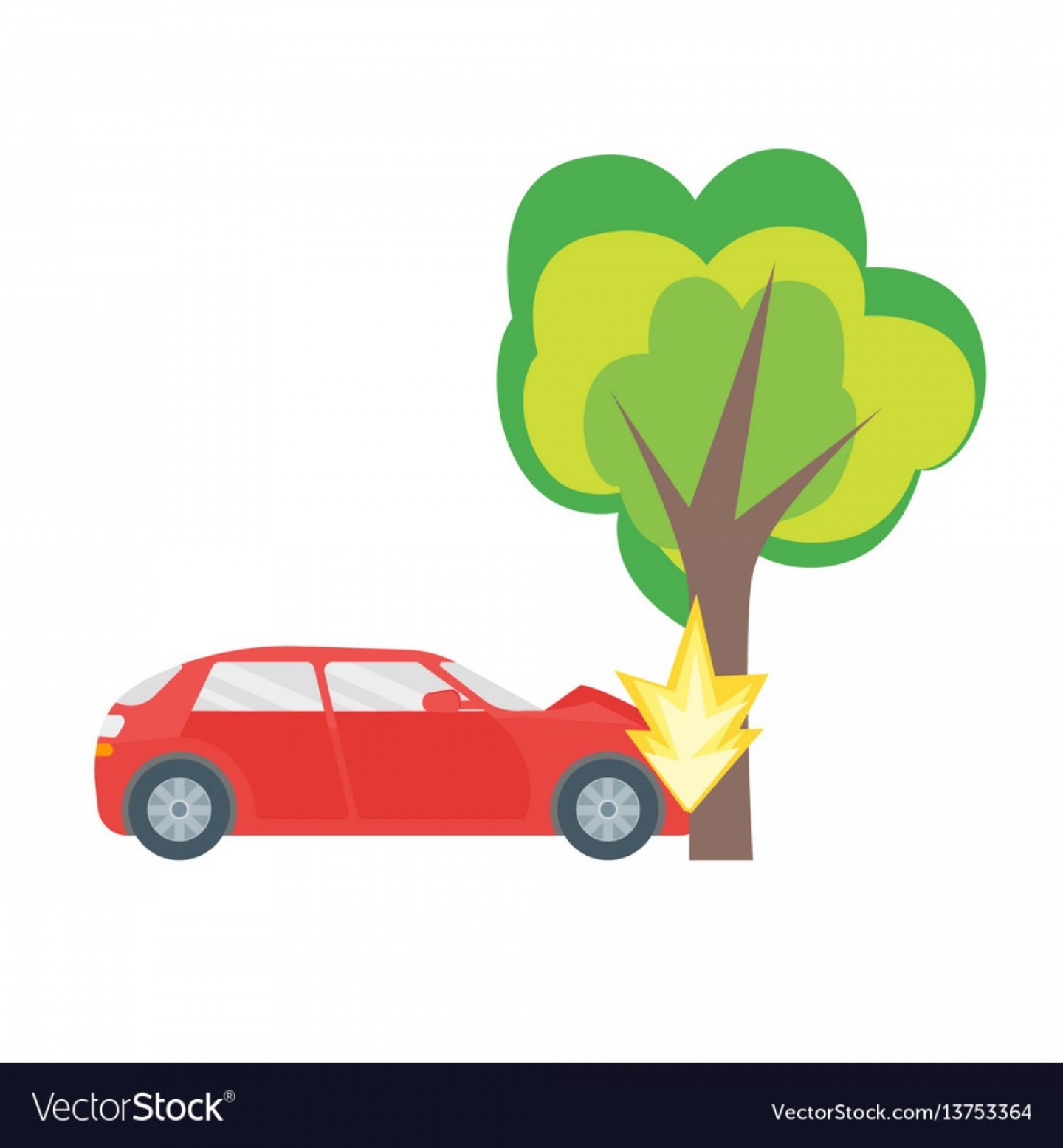 1440x1555 Car Wreck Vector Image Wallkeeper