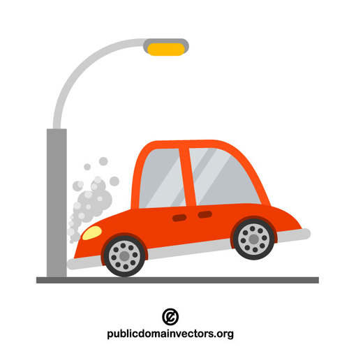 500x500 Car Crash Vector Image