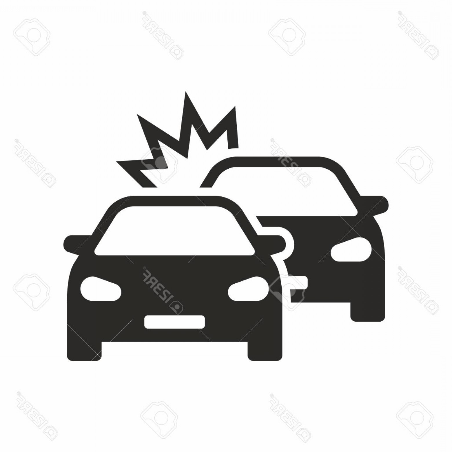 1560x1560 Photostock Vector Car Crash Icon Vector Illustration Cqrecords