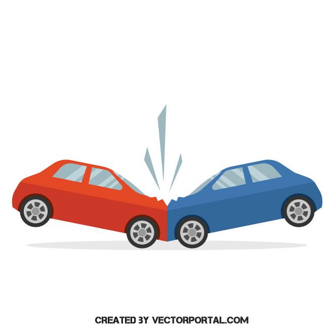 660x660 Road Accident Vector Image