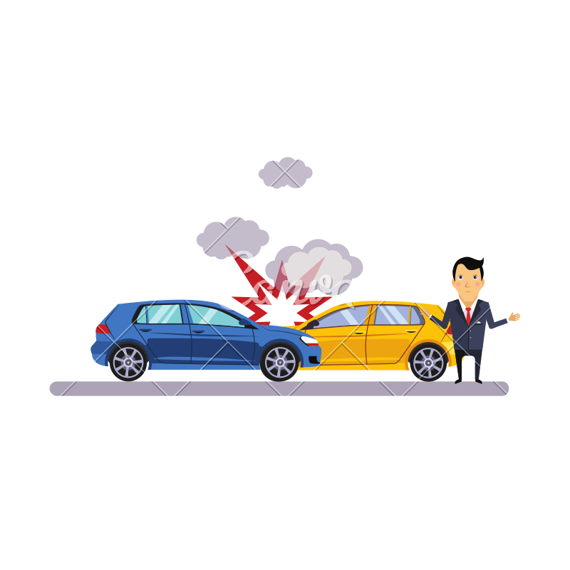 800x800 Car Crash Accident Vector