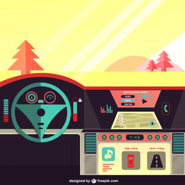 Car Dashboard On The Road Vector Free Download 626x626 Car Dashboard On The Road Vector Free Download