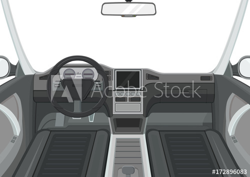 Car Interior Inside View Of Car Dashboard And Navigation Panel 500x354 Car Interior Inside View Of Car Dashboard And Navigation Panel