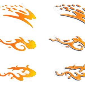 300x300 Photostock Vector Vehicle Graphics Stripe Hot Rod Racing Flame