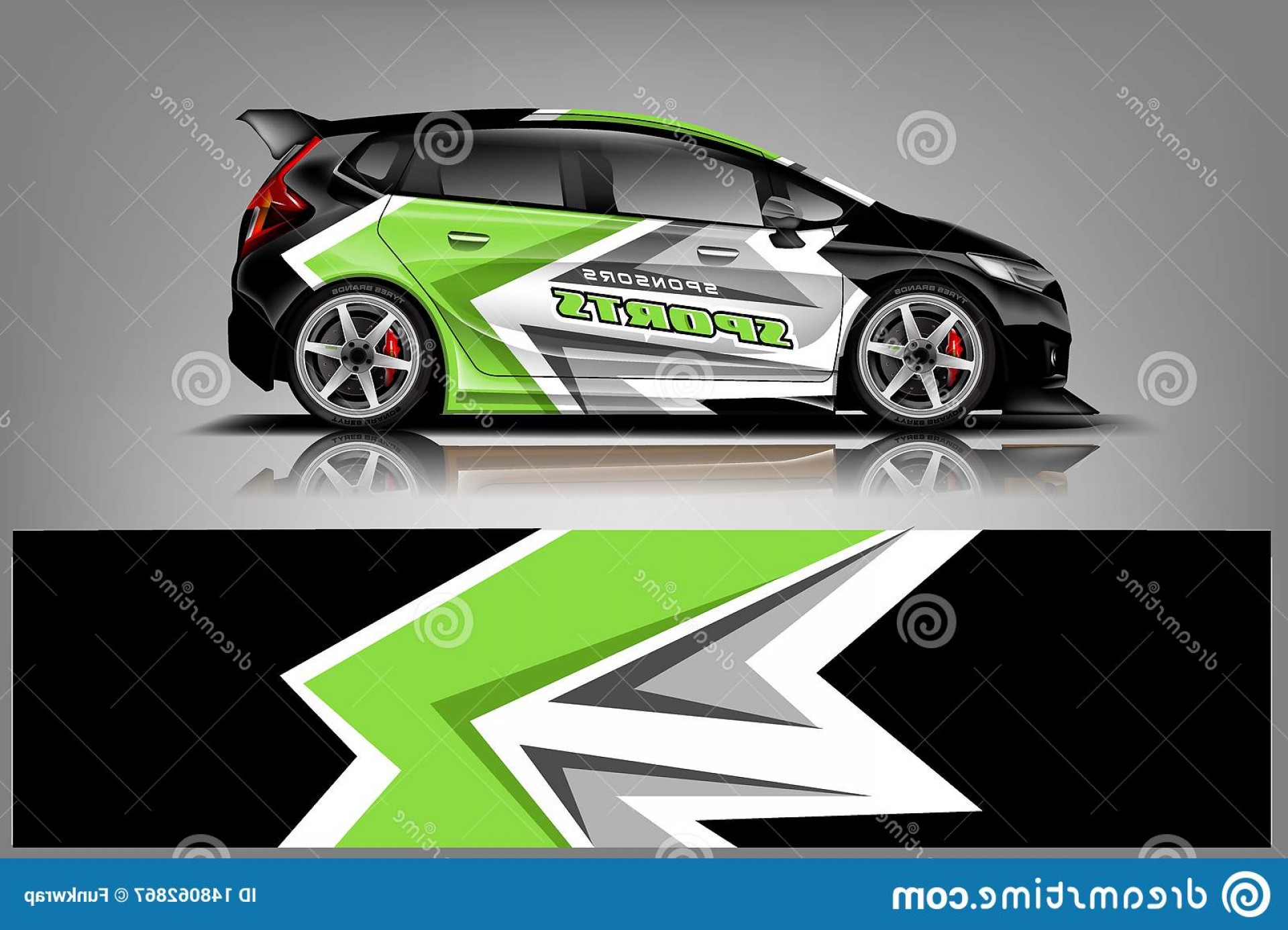 1920x1386 Sport Car Decal Wrap Design Vector Graphic Abstract Stripe Racing