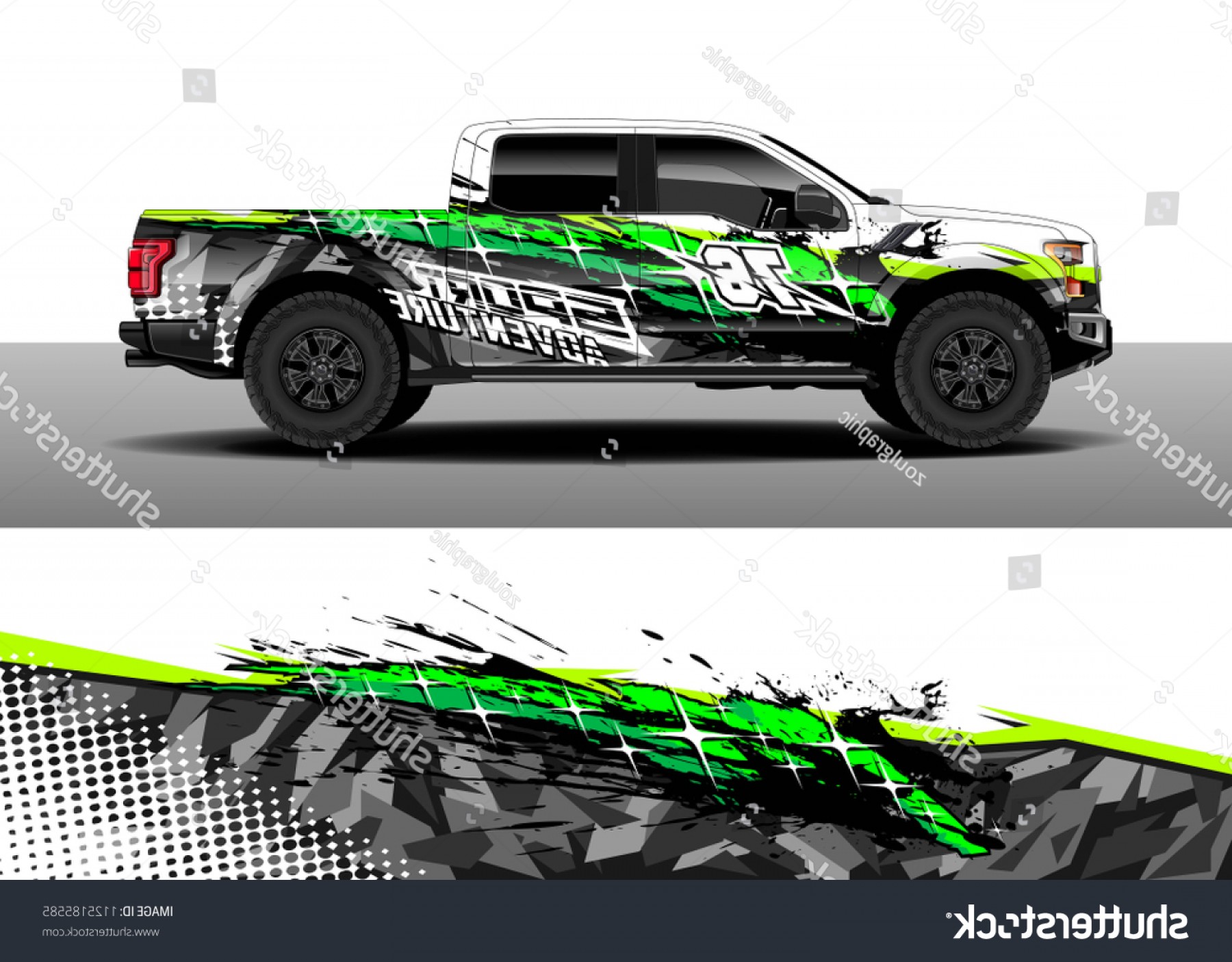 1800x1405 Truck Car Decal Wrap Vector Graphic Handandbeak