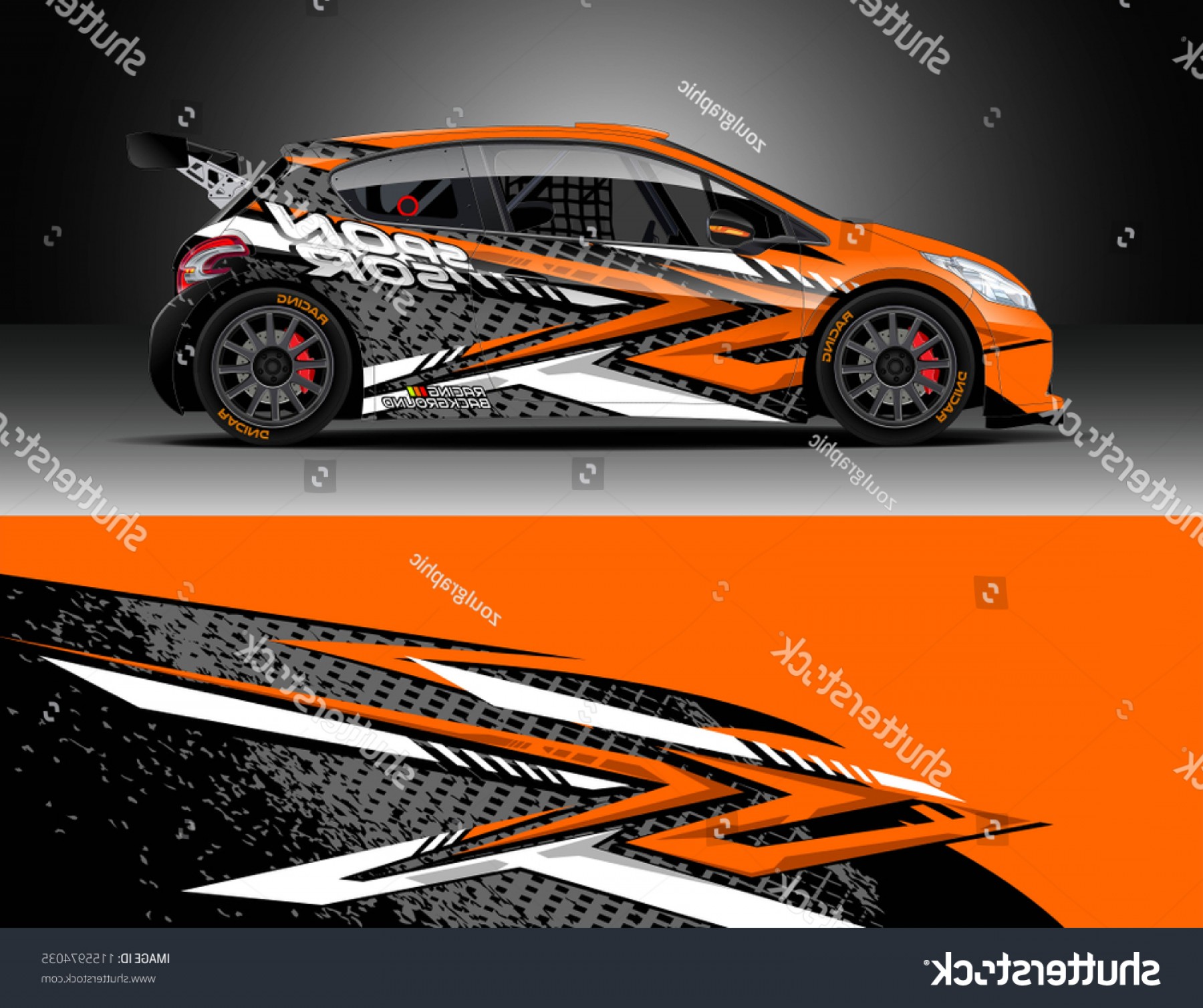 1800x1508 Car Decal Design Vector Graphic Abstract Handandbeak