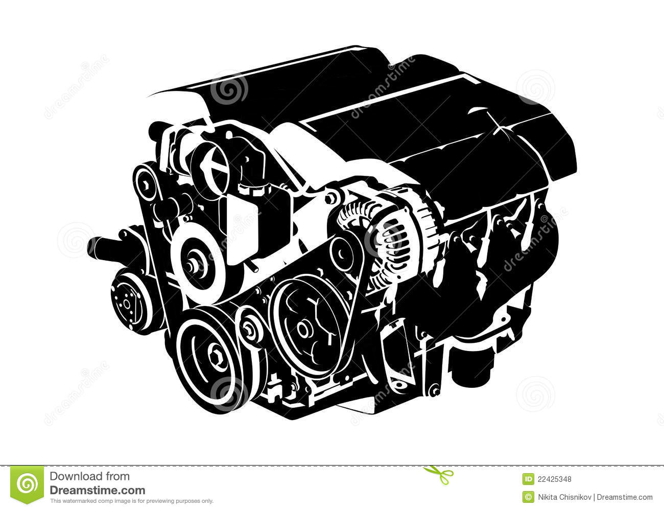 Car Engine Vector