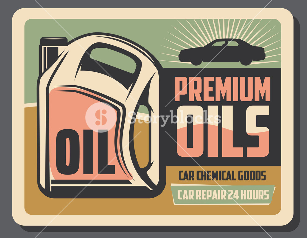 1000x773 Car Engine Oil Canister, Vector Royalty Free Stock Image