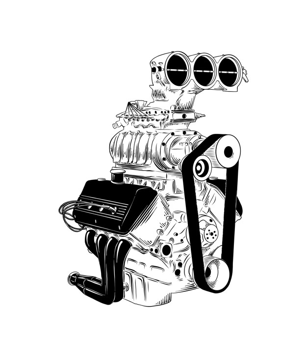 626x730 Hand Drawn Sketch Of Car Engine Vector Premium Download