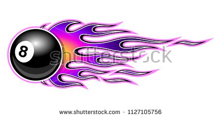 450x240 Vector Illustration Of Billiards Pool Snooker Ball With Hotrod