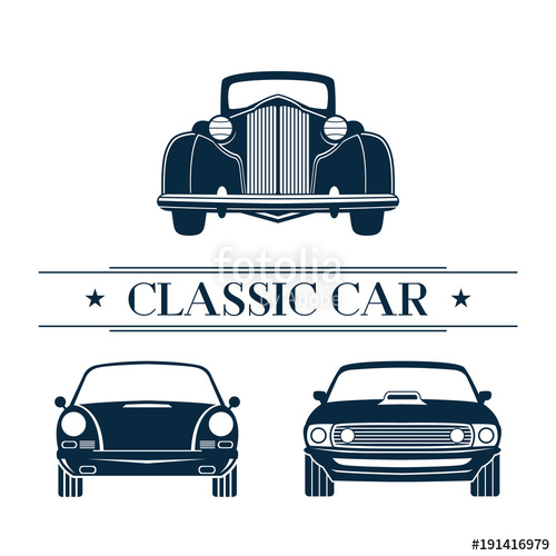 Set Classic Car Front View Stock Image And Royalty Free Vector 500x500 Set Classic Car Front View Stock Image And Royalty Free Vector