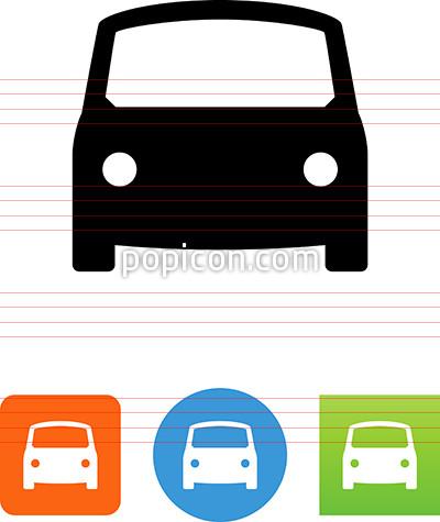 Vector Car Front View Icon 400x475 Vector Car Front View Icon