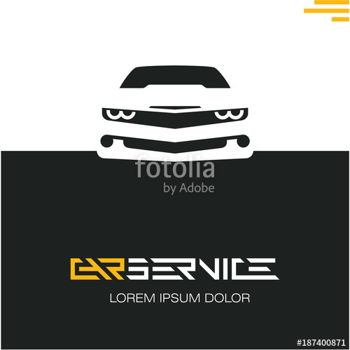 500x499 Car Service Poster Design Template, Sports Car Front Icon Stock