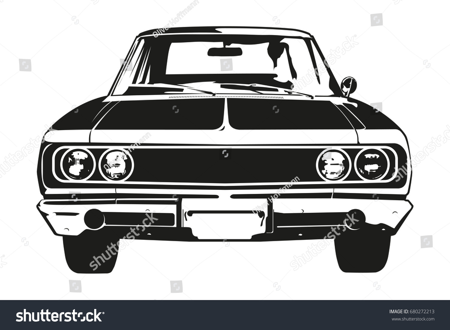 1500x1101 Car Front View Silhouette