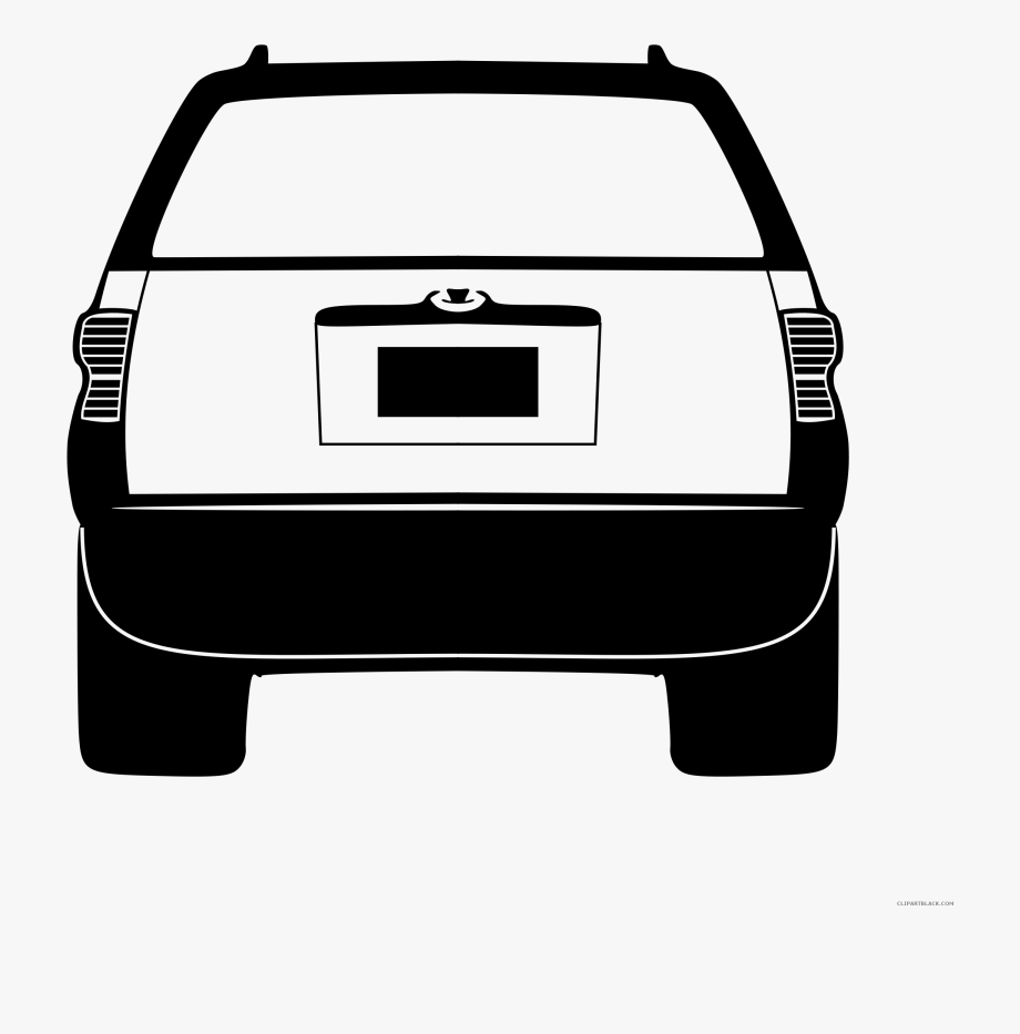 920x933 Car Front View Transportation Free Black White Clipart