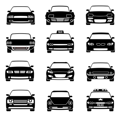 400x400 Car Front View On Curated Vector Illustrations, Stock Royalty Free
