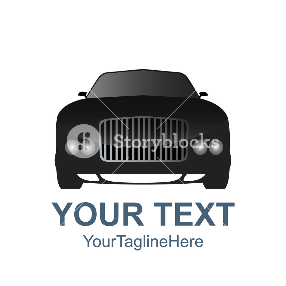 1000x1000 Car Front View Black Icon Concept Car Front View Flat Vector