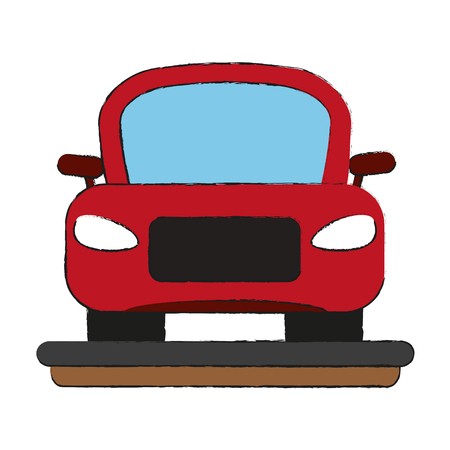 450x450 Car Frontview Vehicle Icon Vector Illustration Graphic Design