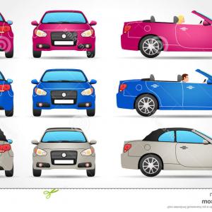 300x300 Photostock Vector Silhouette Of Electric Car Front View Back View
