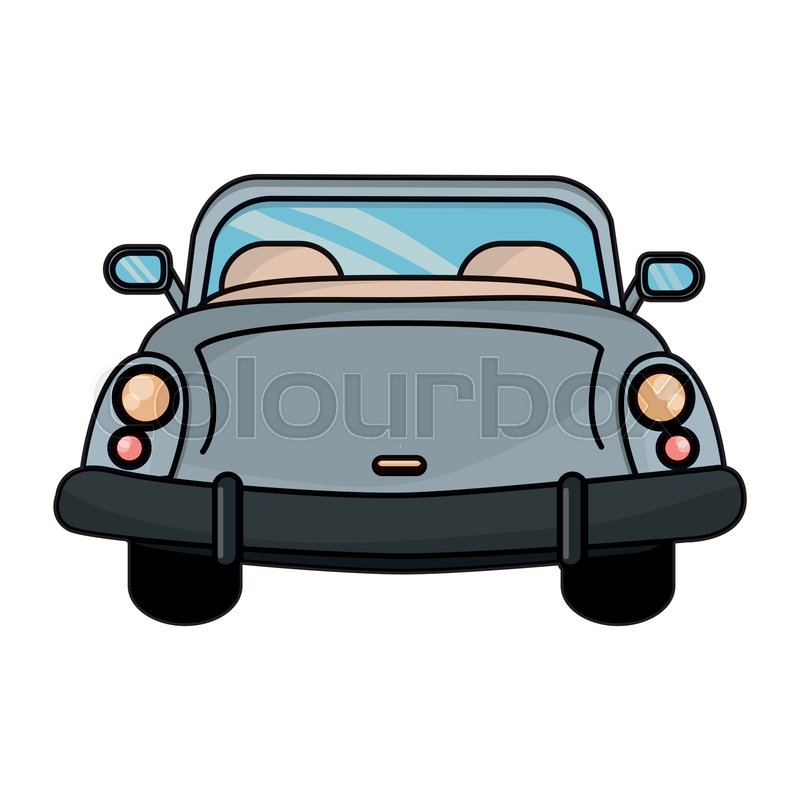 800x800 Vintage Wedding Car Frontview Vector Stock Vector Colourbox
